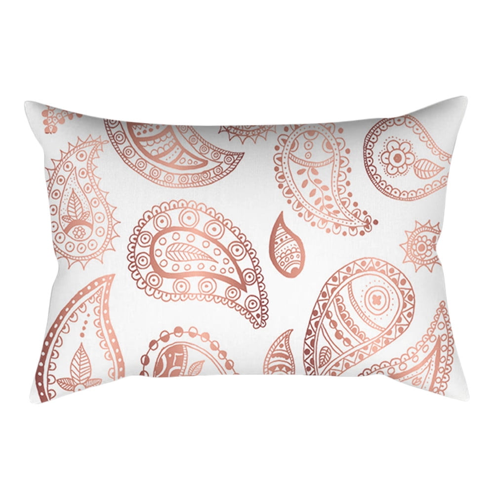 Rose Gold Pink Cushion Cover Square Pillowcase Home Decoration(30cm