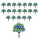 thumbnail image 2 of 20 piezas 1/100 árbol en miniatura Sunnimix modelo de bonsái micro paisaje, 2 of 8