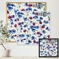thumbnail image 4 of Red and Blue Wildflowers 30 in x 30 in Framed Painting Canvas Art Print, by Designart, 4 of 5