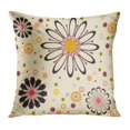 thumbnail image 1 of BOSDECO 1950S Retro Flowers 1960S 1970S Pattern Psychedelic Abstract Pillowcase Pillow Cover Cushion Case 16x16 inch, 1 of 1
