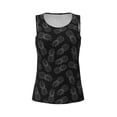 thumbnail image 3 of Picia White Pineapples Pattern Women's Workout Tank Top,Breathable Activewear,Slim Fit Athletic Top,Versatile Workout Moisture-wicking top-X-Large, 3 of 9