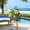 thumbnail image 3 of Yayeee Kids Hooded Towels Toddler Soft Absorbent Beach Bathing Wrap 50" x 23.5", Flamingo Floral Pattern, 3 of 5