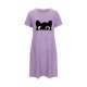 thumbnail image 4 of Camisón corto de talla grande para mujer, camisón de manga corta con estampado de pecho a la moda, camisón para mujer, 4 of 5