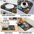 thumbnail image 3 of 2 Pack Coffee Maker Mat for Countertops Dish Mat Drying Kitchen Mat Set 18X24+19.5x12Inch Espresso Machine Mat Coffee Pot Mats for Kitchen Counter Ultra Absorbent and Non-Slip Coffee Pattern Pad, 3 of 6