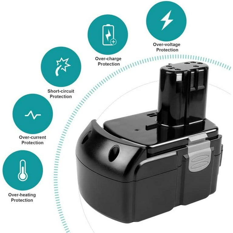 for HiKOKI (Hitachi) 18V Battery Replacement | EBM1830 5.0Ah Li-ion Battery 2 Pack