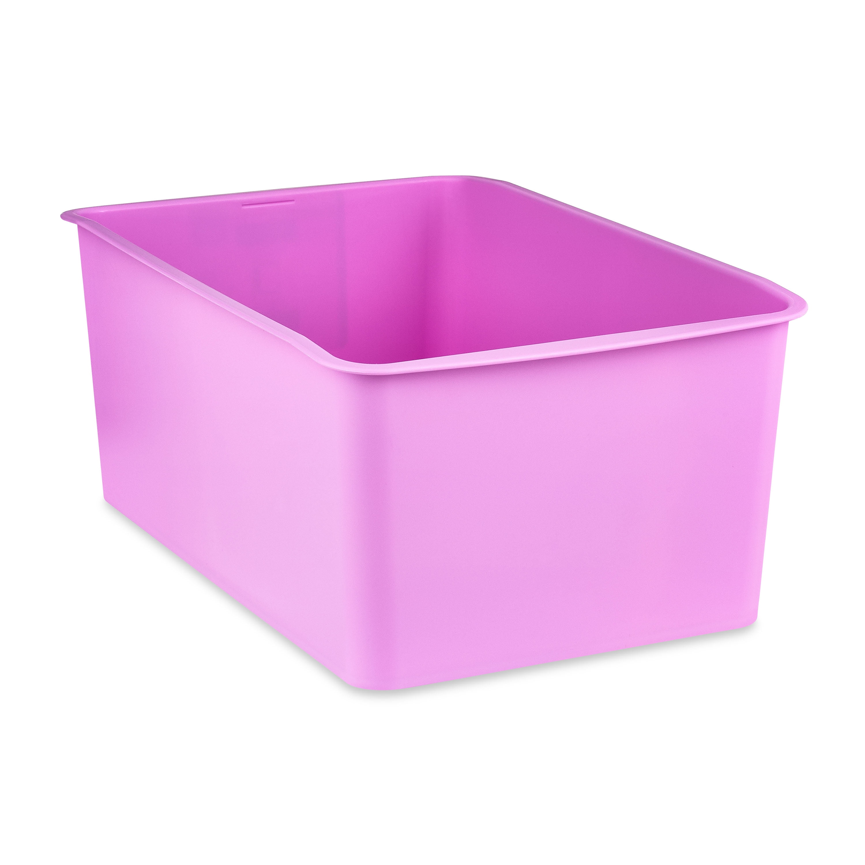 Pen+Gear Small Plastic Desktop Organizer Cubby Bin, Violet Glow, 8-Pack