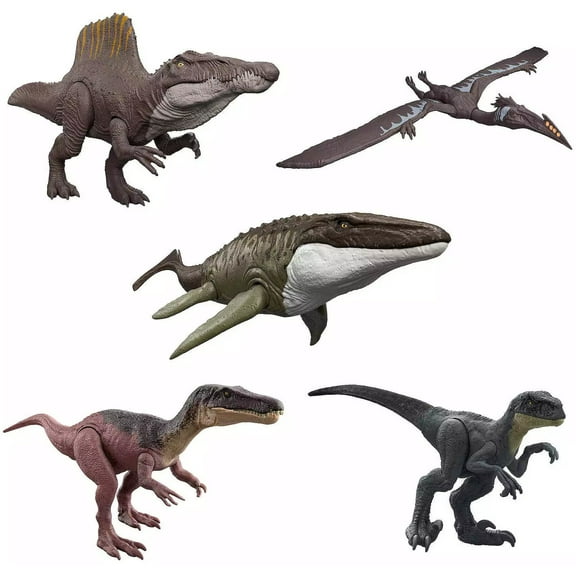 Jurassic World Danger Multi-Pack Action Figure 5-Pack (Atrociraptor, Quetzalcoaltlus, Spinosaurus, Mosasaurus & Baryonyx)