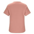 thumbnail image 5 of Women's T Shirts Fashion Spring Solid Color T-Shirts Short Sleeve Round Neck Top, 5 of 9