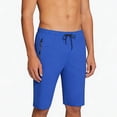 thumbnail image 2 of Besolor Mens Athletic Shorts Knee Length Lightweight Quick Dry Running Workout Drawstring Elastic Waist Shorts with Zipper Pockets(XX-Large,Blue), 2 of 6