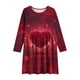thumbnail image 5 of Vestidos de Manga Larga de las Niñas Tamaño 7-8 Elástico un Vestido de Patinador de Línea, Cuello Redondo Casual para la Fiesta Del Recital de la Escuela, 5 of 6