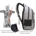 thumbnail image 4 of Mochila de gran capacidad para hombre, para ordenador portátil morral, Oxford, color negro, sólido, para escuela secundaria, adolescentes, estudiantes, Gril, 15,6 17, 4 of 4