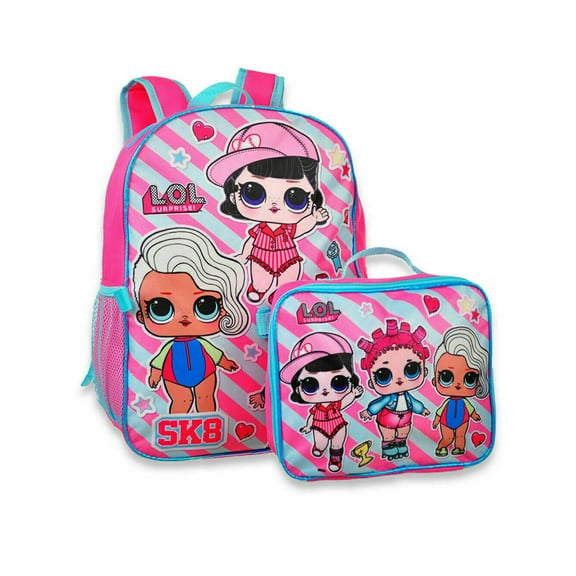 L.O.L. 16" Backpack With Lunch box - 2 Piece Set