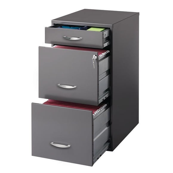 ARCHIVERO ORGANIZADOR METALICO 2 CAJONES CARTA 1 ORGANIZADOR GRIS HIRSH