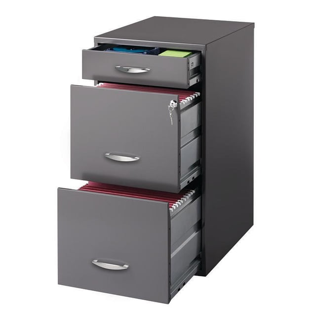 ARCHIVERO ORGANIZADOR METALICO 2 CAJONES CARTA 1 ORGANIZADOR GRIS HIRSH