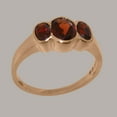 thumbnail image 2 of LBG British Made 9k Rose Gold Real Genuine Garnet Womens Promise Ring - 33 size options - Size 5.75, 2 of 6