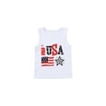 thumbnail image 2 of Blotona 2Pcs 4th of July Toddler Baby Boy Girl Summer Outfit Sleeveless American Flag Vest Tank Tops Shorts   Independence Day Set, 2 of 7