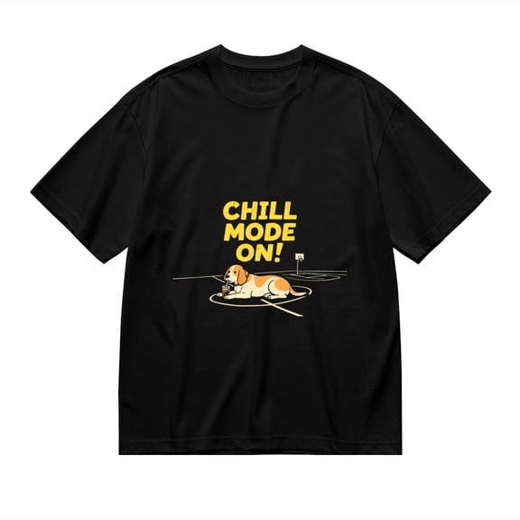 T Shirt for Men, Chill Mode On, Dog Basketball Print 1, Vintage Graphic Tees Men, 23931402,S