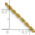 thumbnail image 5 of 14K Yellow Gold 2.5mm Diamond Cut Quadruple Rope Chain Female Adult Necklace 24", 5 of 5