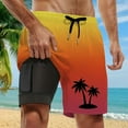 thumbnail image 2 of Kcolen Mens 5 Inch Swim Trunks Tan Drawstring Board Shorts Loose Swimwear Men's Swim Trunks Summer Beach Athletic Fit Bathing Suit Beach Board Shorts, 2 of 4