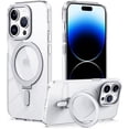 thumbnail image 6 of Magnetic Series Designed for iPhone Case,Wireless Charging Compatible,Military Drop&Metal Camera Protection,Ring Stand Holder Kickstand Clear Transparent Cover (Black,iPhone 14 Pro), 6 of 6
