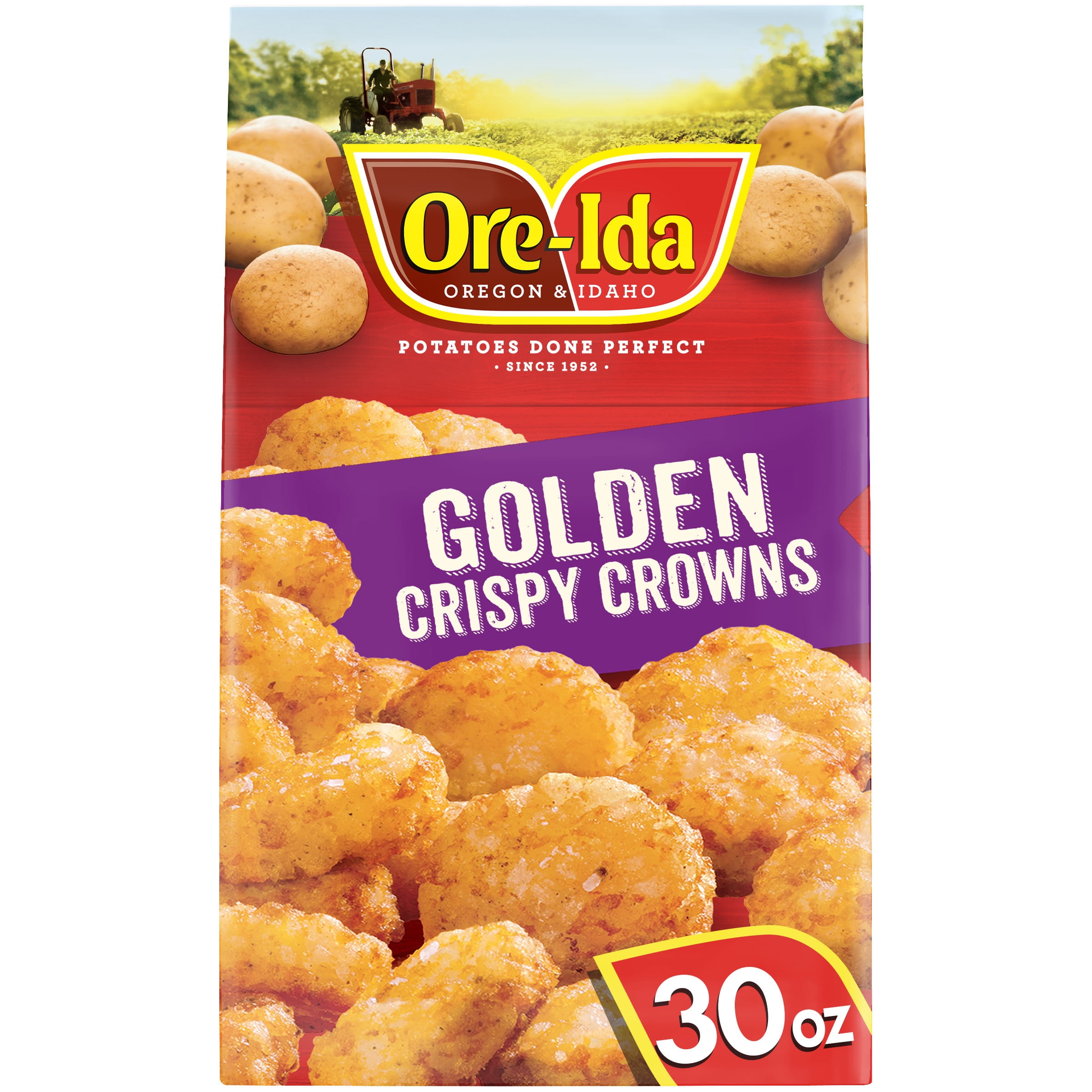 Ore-Ida Golden Crispy Crowns Seasoned Shredded Frozen Potatoes, 30 oz Bag