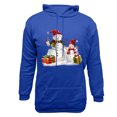 thumbnail image 4 of EchfiProm Mens Graphic Hoodies with Pockets Christmas Snowman Hooded Pullover Xmas Blue Sweatshirt for Men Ugly L, 4 of 5