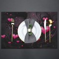 thumbnail image 4 of Placemats Set of 6 Valentine''s Day Tree Love Fantasy Fabric Placemats Square Placemat for Kitchen Table Heat Resistant, Easy to Clean Table Placemats 12x18 Inch, 4 of 6