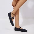 thumbnail image 5 of Pennysue Women Flats Pointy Toe Mary Jane Ballet Shoes Casual Comfortable Walking Shoes Navy 9, 5 of 7
