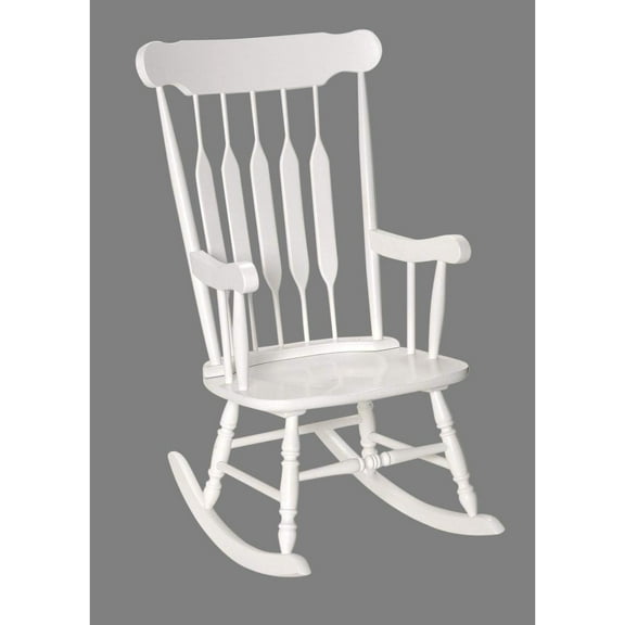Gift Mark Rocking Chairs - Classic Wooden Rocker - Comfort Fitted Design Perfect for Living Rooms, Bedrooms, Nurserys, and More - Classic Vintage Style Chairs (White)