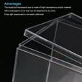 thumbnail image 4 of Uxcell 4Pcs Caja de Almacenamiento de Plástico Acrílico Transparente Cuadrada con Tapa para Pequeños Artículos 3.74x3.74x3.74", 4 of 5
