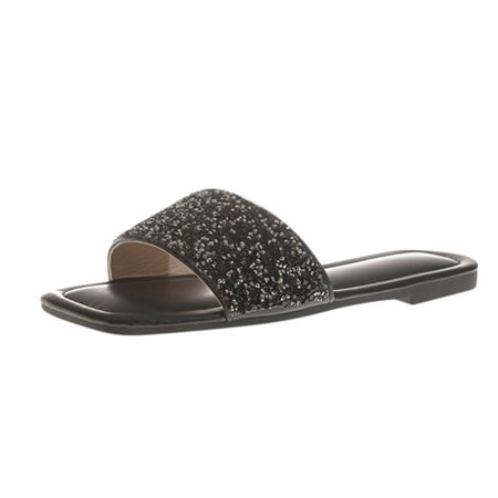 

Facrlt Women s Flat Sole Beach Sandals Summer Non-Slip Causal Slippers