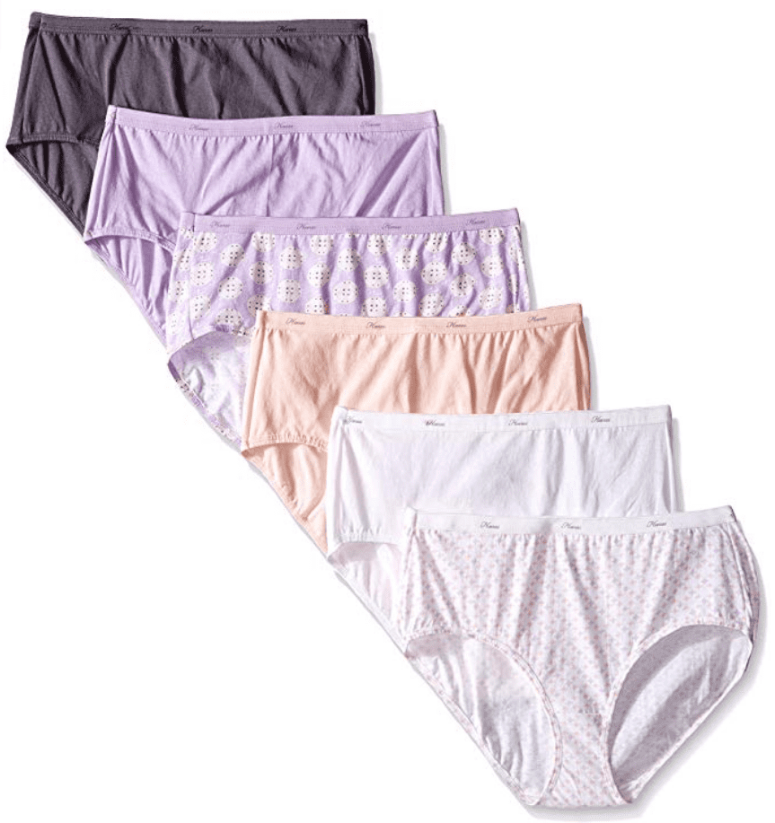 Hanes Womens 6 Pack No Ride Up Low Rise Cotton Brief