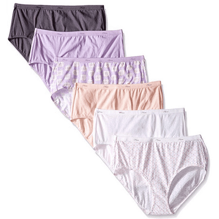 Hanes Women's Cool Comfort Cotton Low Rise Brief, 6-Pack