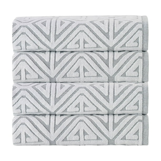 Enchante Home Glamour Bath Towels 4 Piece Bath Towels, long staple