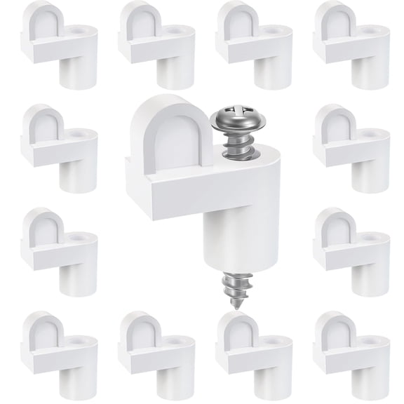 3/8 Inch Window Screen Clip with Screws, Storm Window Clips for Fastens Window Screens, Screen Door Clips, White