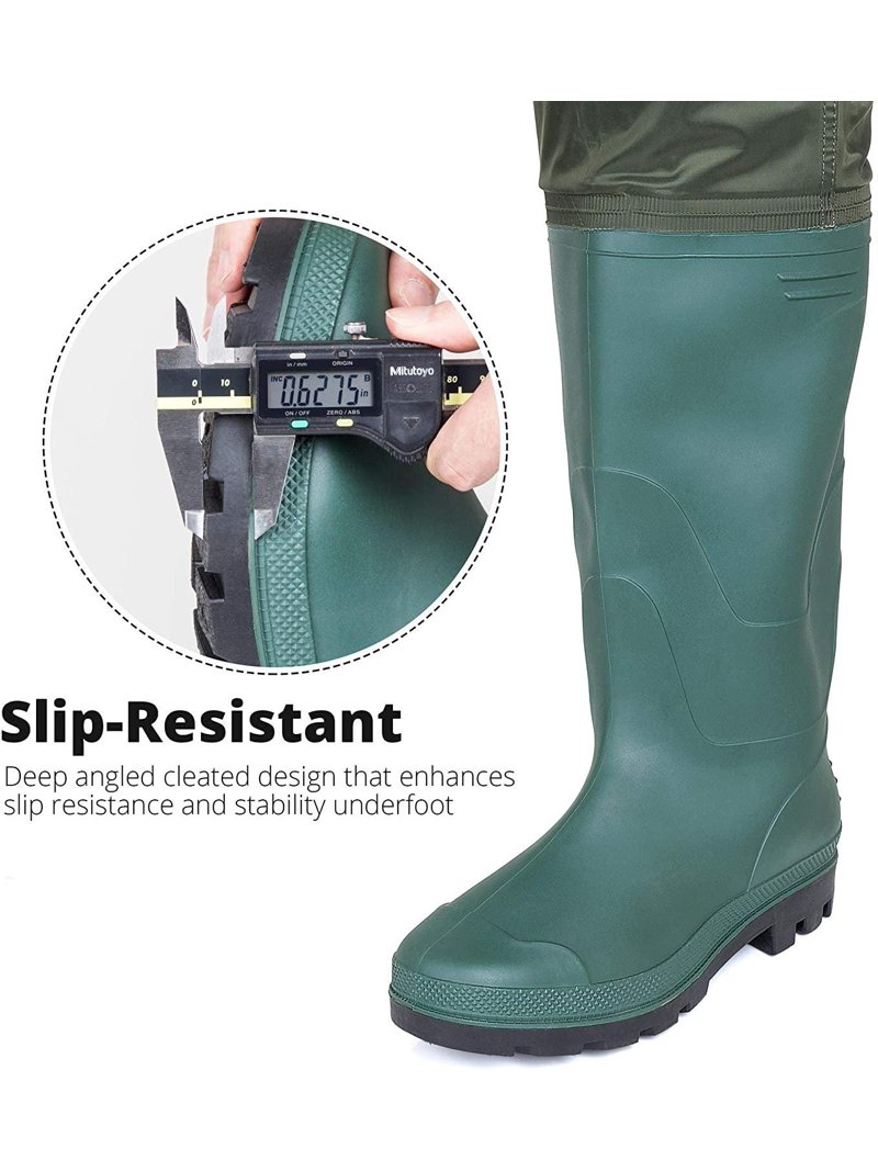 Men\'s PVC Fishing Wader Boots Cleated Outsole Lightweight Durable Mens Wading Boots Fly Fishing Wading Shoes with Anti-Slip  main image 4