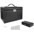 thumbnail image 4 of 3 Layers Jewellery Box, Lockable Women Jewelry Case Storage Organizer with Drawers for Earrings Rings Necklace, 4 of 7