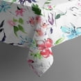 thumbnail image 5 of Pioneer Flower Floral Print Pattern Square Tablecloth,Waterproof Square Table Cover,Wipeable Spillproof Washable Table Cover for Home Kitchen Party Decor 52"x52"(132x132cm), 5 of 6