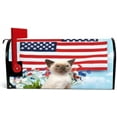 thumbnail image 2 of Coolnut Magnetic Mailbox Cover, Kitten with American Flag Post Mail Box Cover Mail Wraps Cover, Standard Size 20.7" L x 18" W, 2 of 5