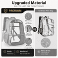thumbnail image 4 of Lomyolo Clear Backpack for School Boys Girls Adult Transparent Bookbag with Reinforced Straps & 400D Oxford Fabric, Large Capacity Heavy Duty Backpack for Travel, Security, Work, College, Men & Women, 4 of 8