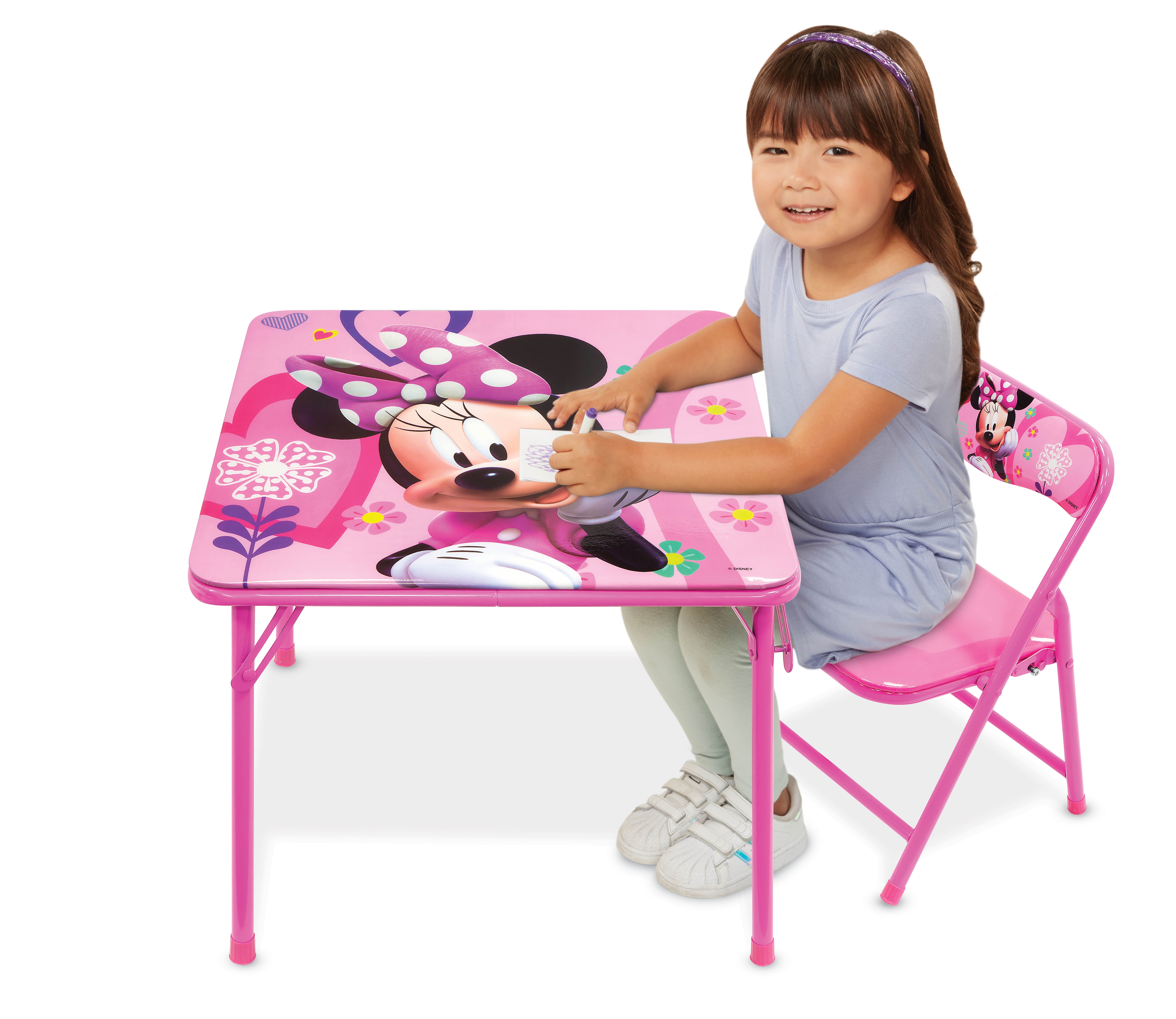 Peppa Kids School Supplies Table Desk And Chair With Storage Bin Set For Girls 
