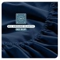 thumbnail image 6 of Twin Sheet Set - 1800 Ultra-Soft Microfiber Twin Bed Sheets - Double Brushed - Deep Pockets - Easy Fit - Extra Soft - 3 Piece Set - Bed Sheets (Twin, Heathered Dark Blue), 6 of 8