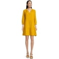 thumbnail image 2 of Time and Tru Women's Long Sleeve Tiered Double Cloth Dress, Sizes XS-XXXL, 2 of 5