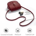 thumbnail image 3 of Bolsos de mensajero para mujer Bolso tipo sillín de un solo hombro para mujer Bolso pequeño Mensajero impermeable de cuero de PU, 3 of 5