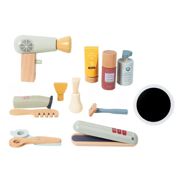 Ruiboury Beauty Salon Toy Set Role Play Play Interesting Toy Cutting Pretend Set Hair