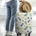 thumbnail image 2 of White Cartoon Dinosaurs Pumpkins Pattern Luggage Cover Fashion Suitcase Cover Baggage Covers Fit 25-28 Inch Luggage (Go Travel), 2 of 5