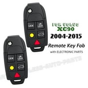2x LQNP2T-APU for Volvo XC90 2004 2005 2006 2007 2008-2015 Flip Remote Key Fob