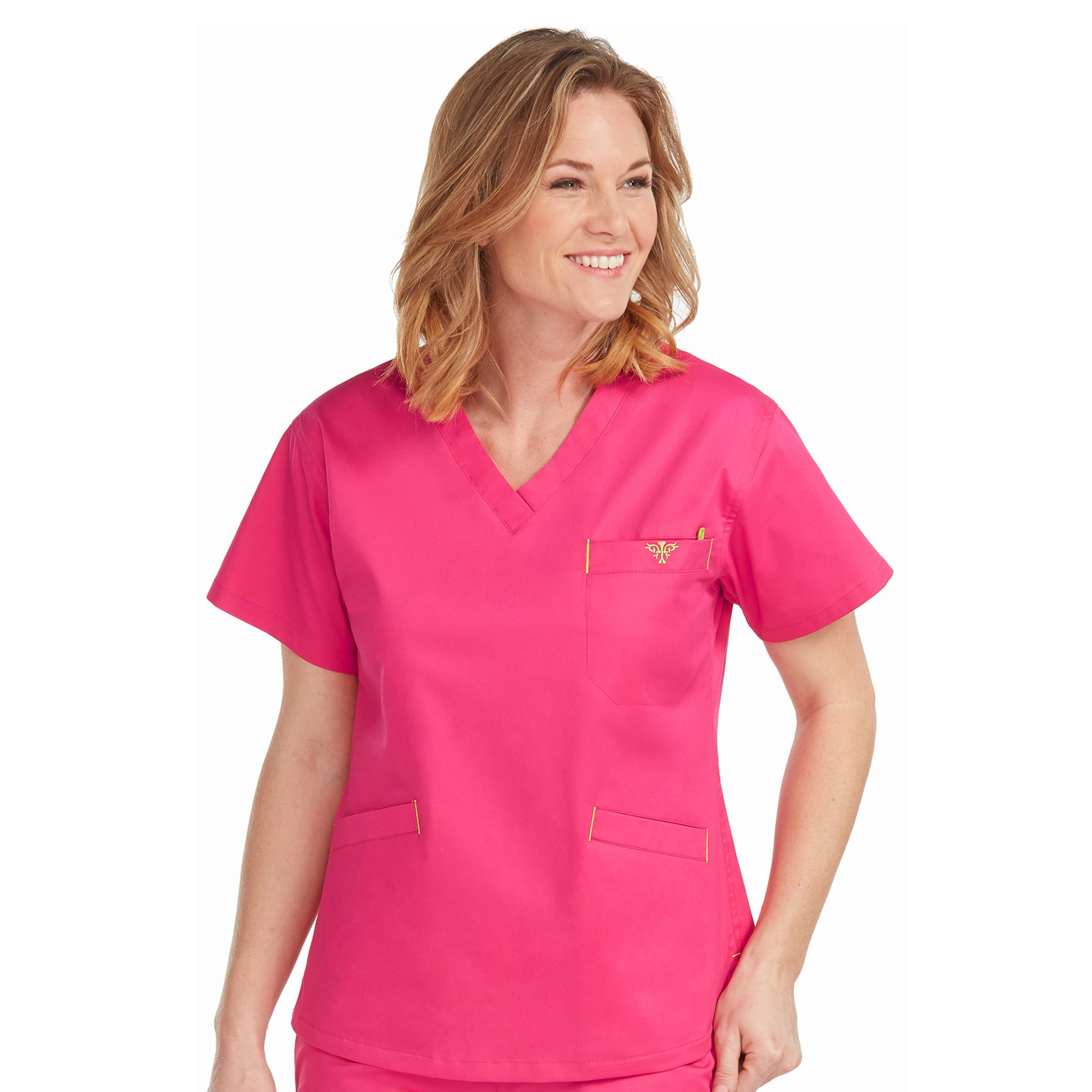 Med Couture Signature VNeck 3 Pocket Scrub Top [XS 3XL, FREE