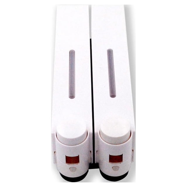 Dispensador de espuma Wosthever Desmontable Lavable Montado en la pared 420 ml color Blanco 2 Boquillas