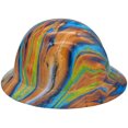 thumbnail image 2 of Oil Spill Design Hydro Dipped Hard Hats Full Brim Style with 4 Pt Suspension, 2 of 5